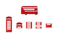 London Bus, Telephone Box, Elements for charts