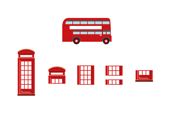 London Bus, Telephone Box, Elements for charts